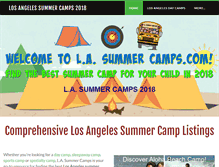 Tablet Screenshot of lasummercamps.com